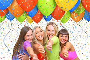 Hen do, girls celebrating 